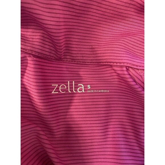 zella small 1/4 zip workout jersey with thumb holes Fitness shirt Activewear - Picture 4 of 9
